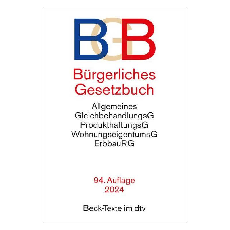 Bürgerliches Gesetzbuch 94. Auflage