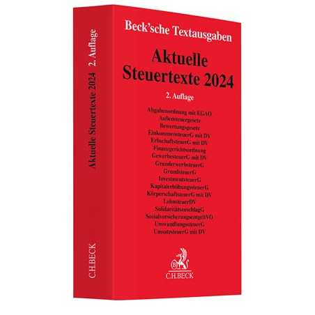 Aktuelle Steuertexte 2024 - Rechtsstand 01.08.2024