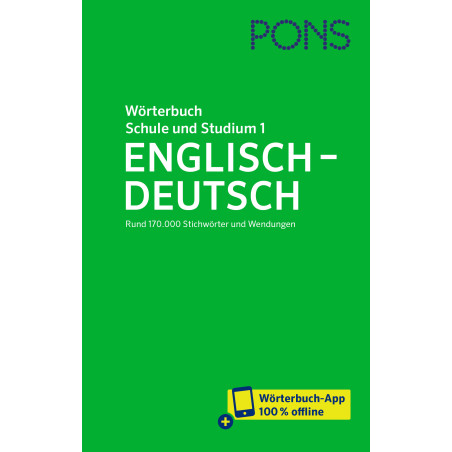 PONS Wörterbuch für Schule und Studium Englisch, Band 1 Englisch-Deutsch