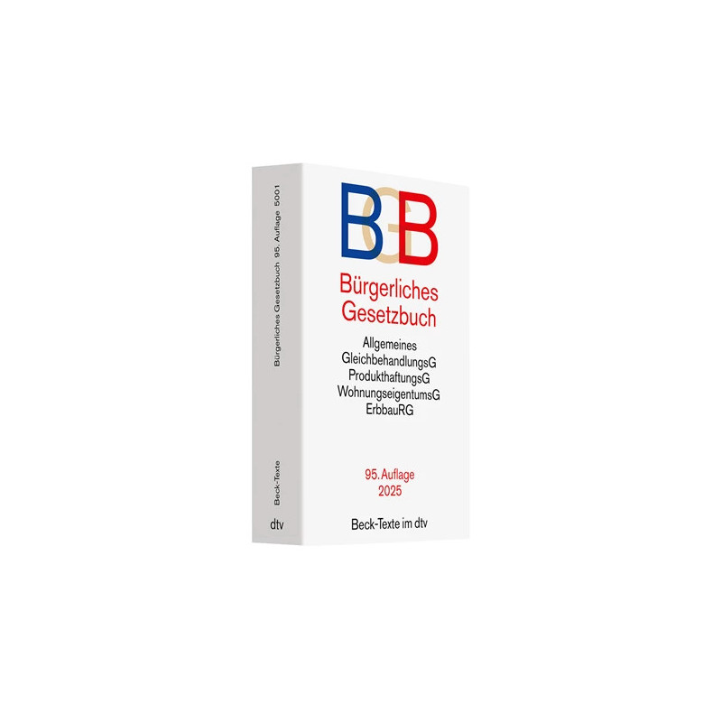 Bürgerliches Gesetzbuch 95. Auflage 2026 Bürgerliches Gesetzbuch 95. Auflage 2026